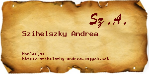 Szihelszky Andrea névjegykártya