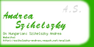 andrea szihelszky business card